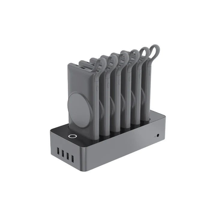 Exact 6‑in‑1 Power Bank Docking Station EX1061 – compact multi‑device charging hub with wireless pad and USB‑C/USB‑A ports, available in Doha, Qatar. Exact 6‑in‑1 Power Bank Docking Station EX1061 – compact multi‑device charging hub with wireless pad and USB‑C/USB‑A ports, available in Doha, Qatar.